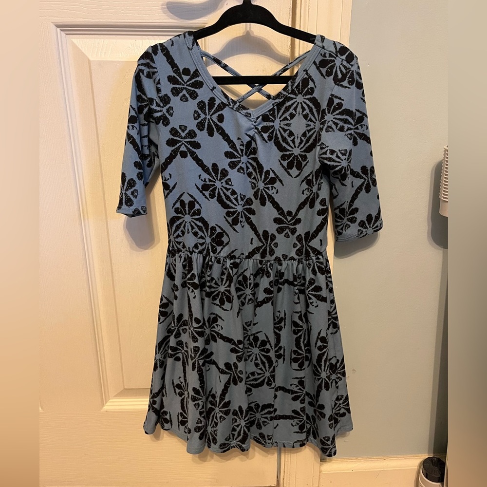 Little Girls Dot Dot Smile Cross Back Dress